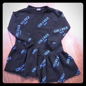 Zara asymmetrical distressed hem sweatshirt dress